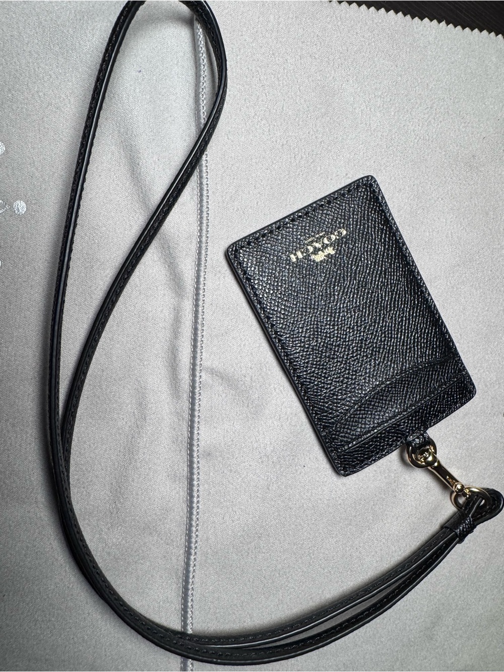 Coach badge holder/lanyard